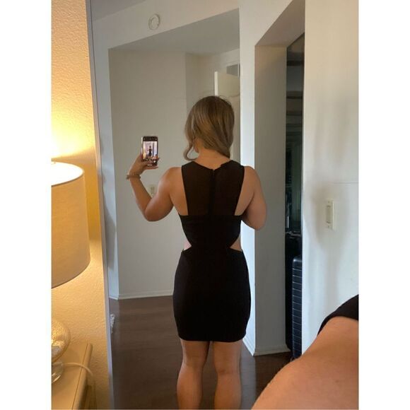 Forever 21 M mesh sweetheart bodycon cut out mini dress - Picture 4 of 6